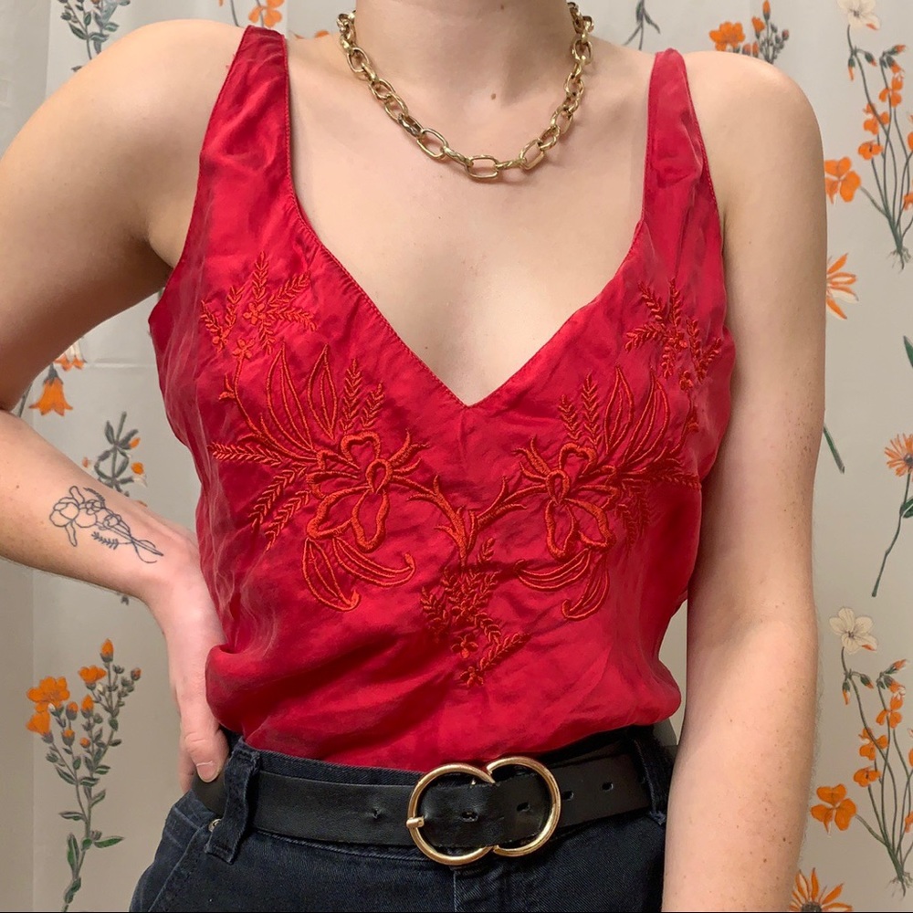 Silk VS tank lingerie